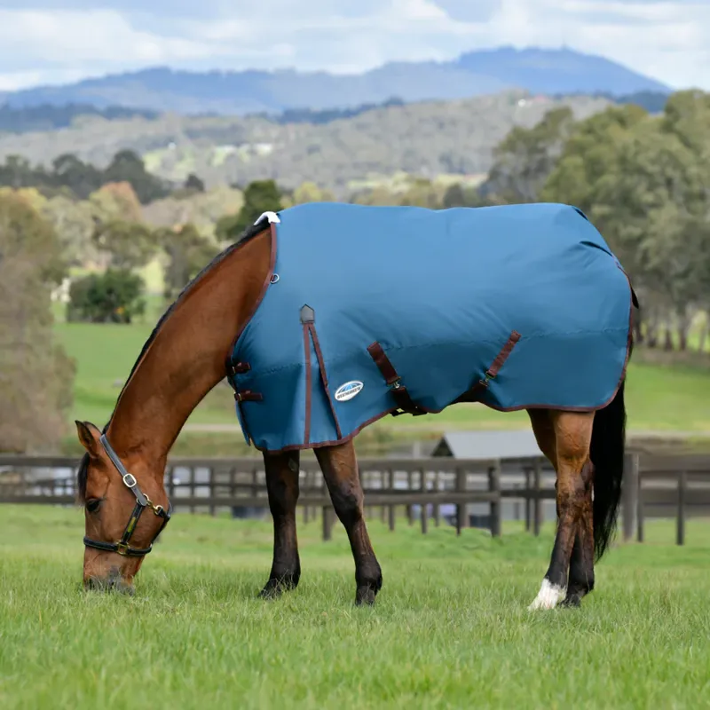 WeatherBeeta ComFiTec Classic 50g Turnout Rug - Dark Blue/Coffee