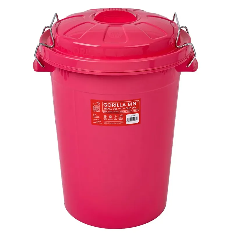 Red Gorilla 30L Storage Bin with Clip Lid - Pink-1