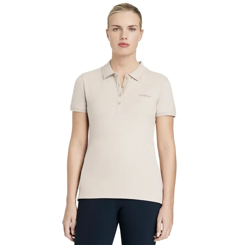 LeMieux Classique Ladies Polo Shirt - Stone