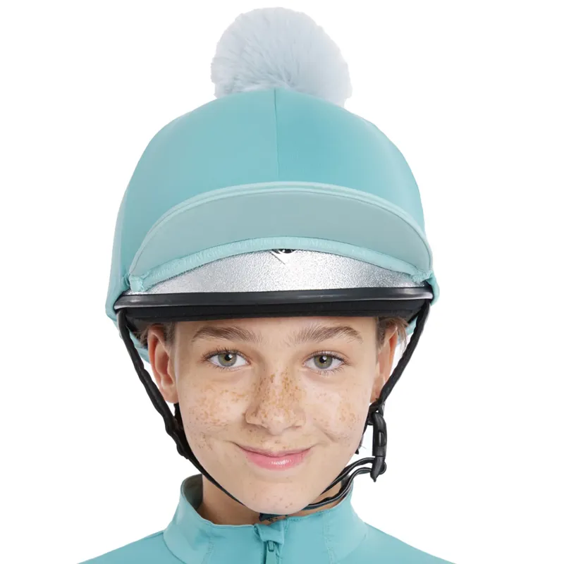 LeMieux Pom Hat Silk - Lagoon/Aqua