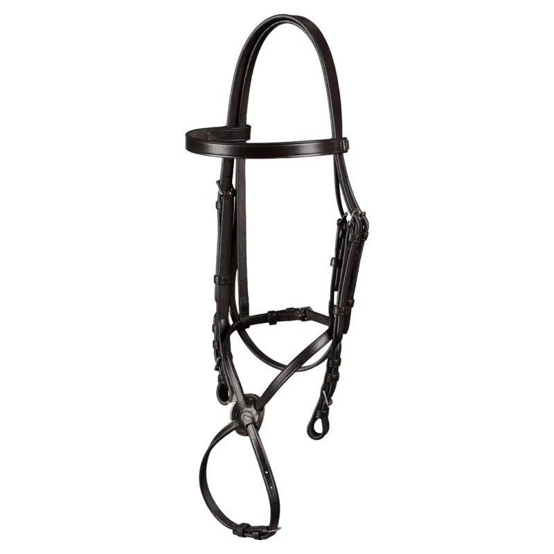 Premier Equine Exercise/Racing Bridle with Grackle Noseband - Dark Havana
