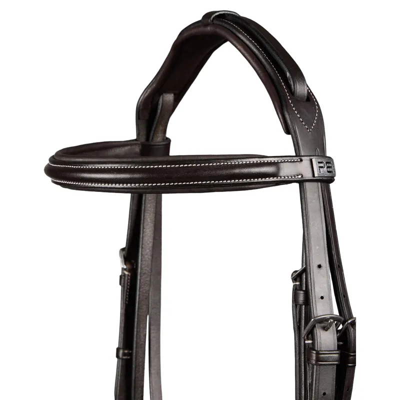 Premier Equine Pro Elevator Bridle - Dark Havana-1