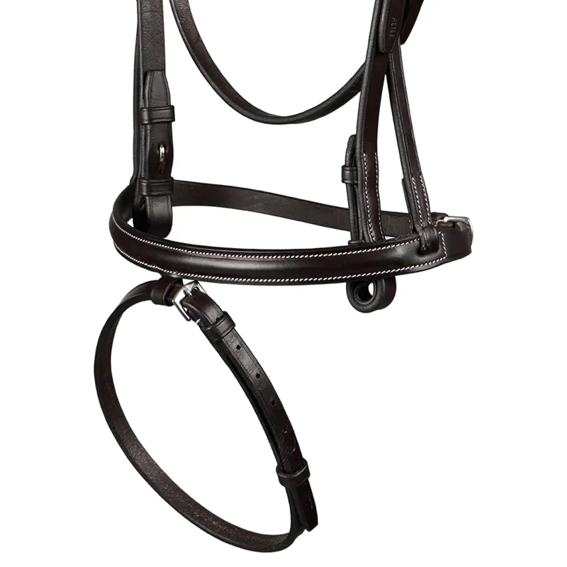 Premier Equine Raised Jumping Bridle with Flash Noseband - Dark Havana-2