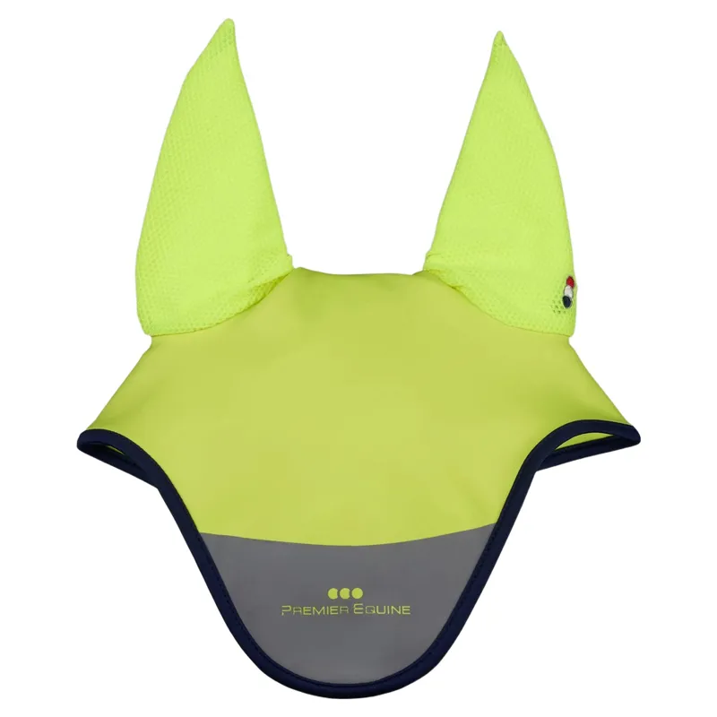 Premier Equine Reflective Ear Bonnet - Yellow/Silver