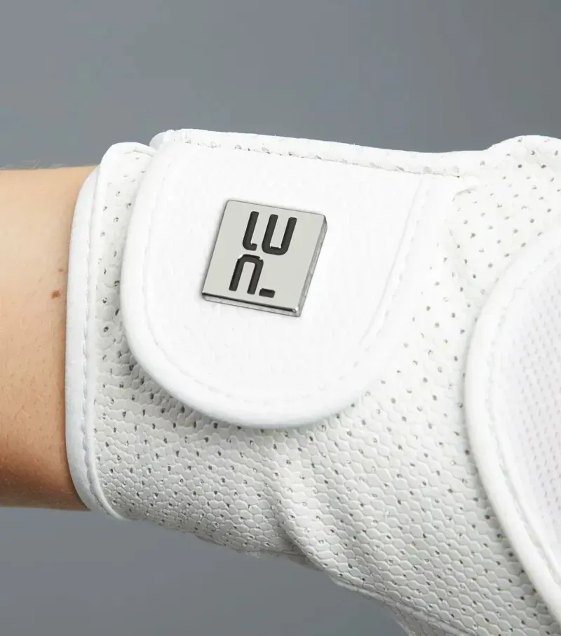 Premier Equine Presa Mesh Competition Riding Gloves - White-3