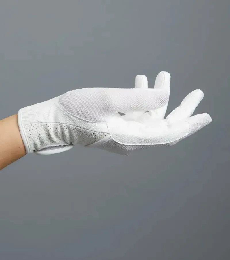 Premier Equine Presa Mesh Competition Riding Gloves - White-2