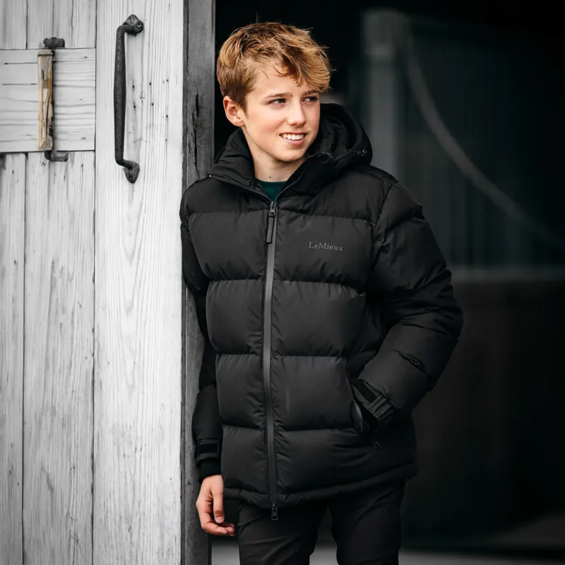 LeMieux Elite Young Rider Boys Puffer Jacket - Black-4