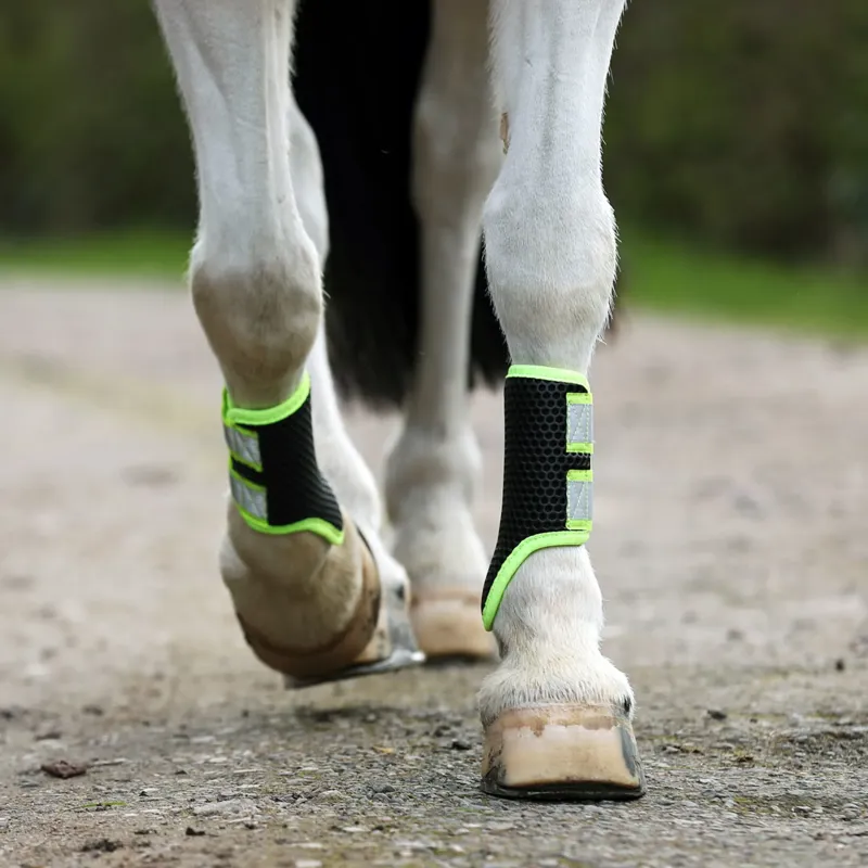 Equilibrium Tri-Zone Brushing Boots - Fluorescent Yellow-2