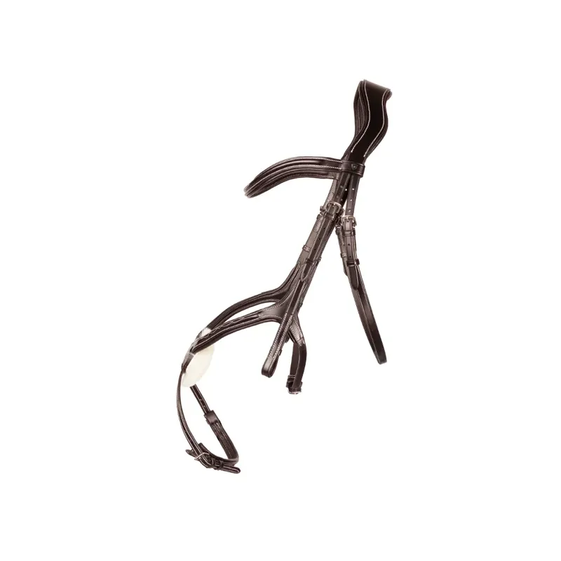Hy Equestrian ProPresicce Pelle Grackle Leather Bridle - Brown/Silver