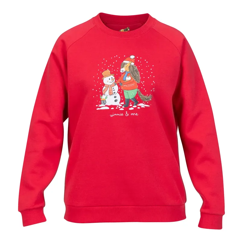 Shires Winnie and Me Festive Ladies Sweatshirt - Red