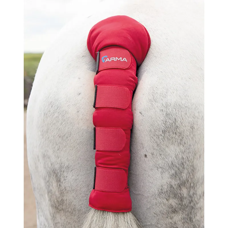Shires ARMA Padded Tail Guard - Red-1