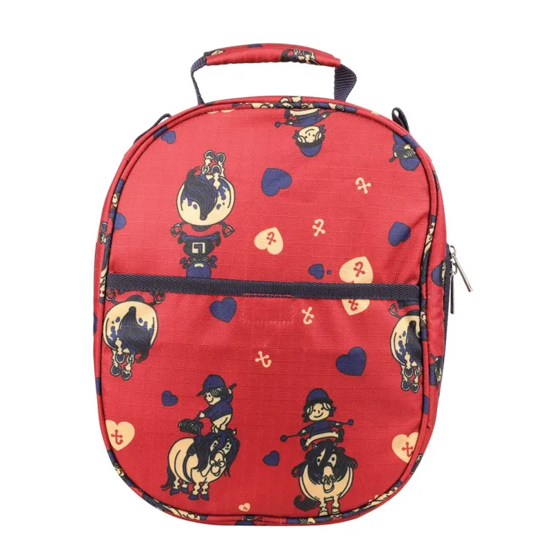 Hy Equestrian Thelwell Collection Balancing Act Hat Bag - Red/Navy-1