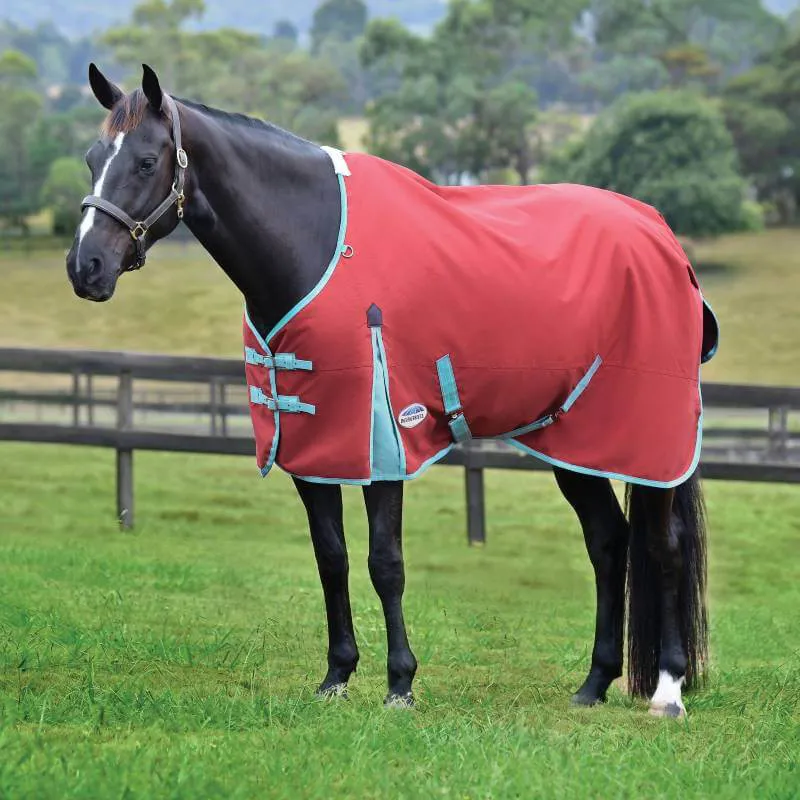 WeatherBeeta ComFiTec Essential 50g Lite Plus Turnout Rug - Red/Blue/Beige