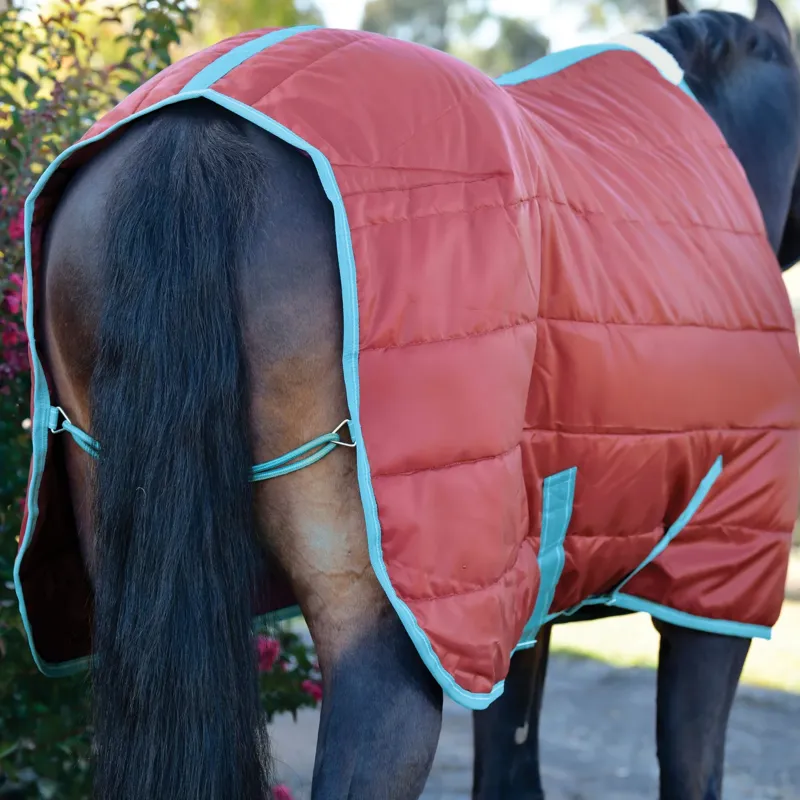 WeatherBeeta ComFiTec 210D Channel Quilt 110g Stable Rug - Red/Blue/Beige-4