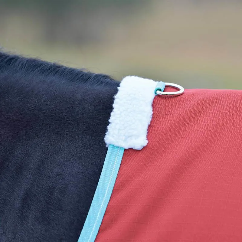 WeatherBeeta ComFiTec Essential 50g Lite Plus Turnout Rug - Red/Blue/Beige-5