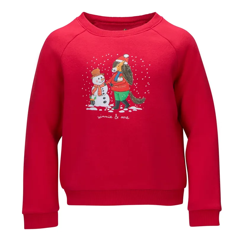 Shires Winnie and Me Festive Sweatshirt - Child Red