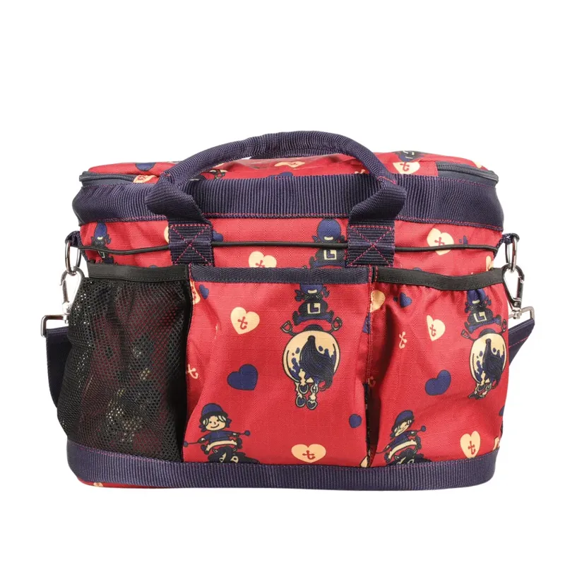 Hy Equestrian Thelwell Collection Balancing Act Grooming Bag - Red/Navy