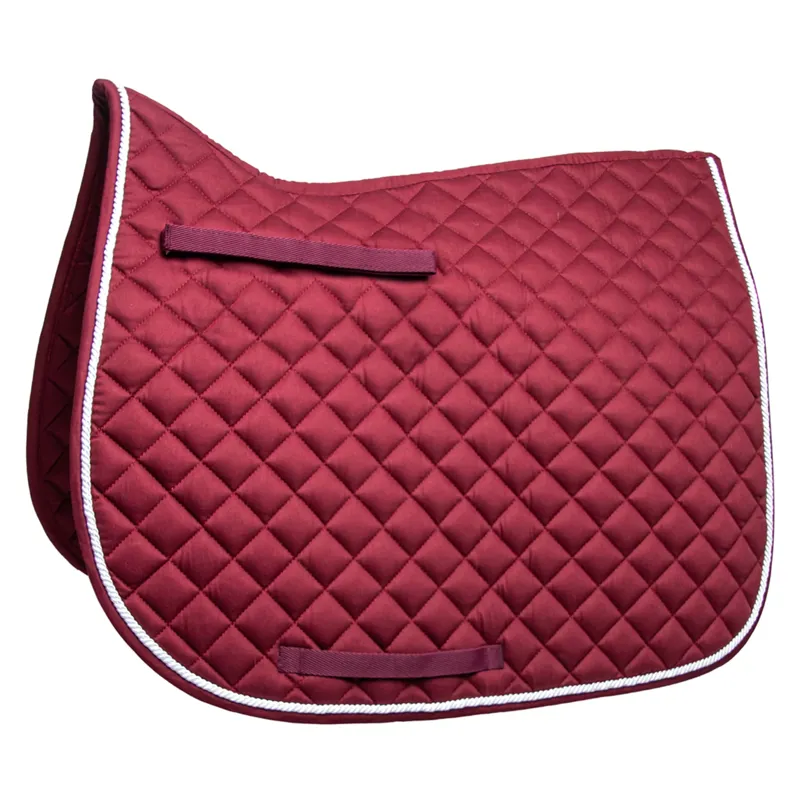 Hy Equestrian Splendid Showjump Saddle Pad - Burgundy/White
