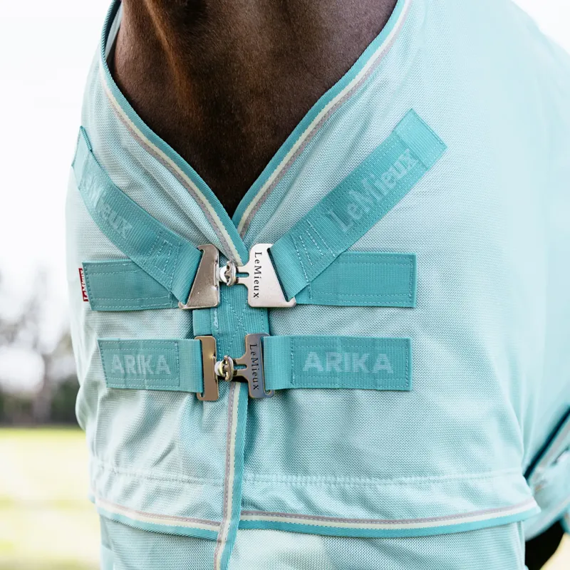 LeMieux Arika Armour-Tek Detachable Neck Fly Rug - Aqua-2