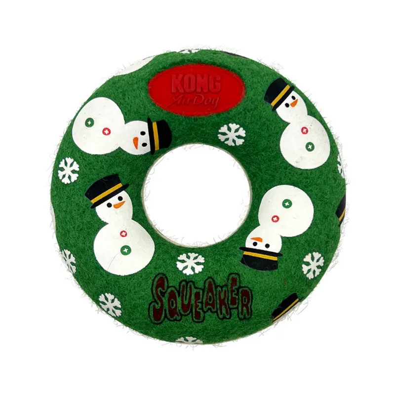 KONG Holiday AirDog Donut - Green Medium -2