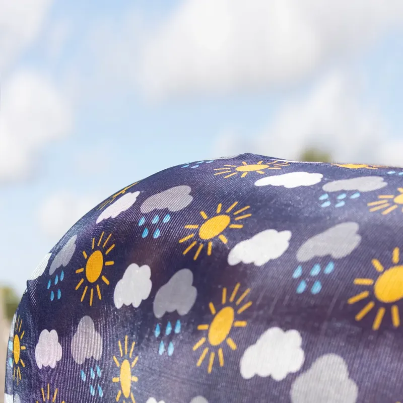 Hy StormX Original Come Rain or Shine Combi Fly Rug - Navy/Yellow-3