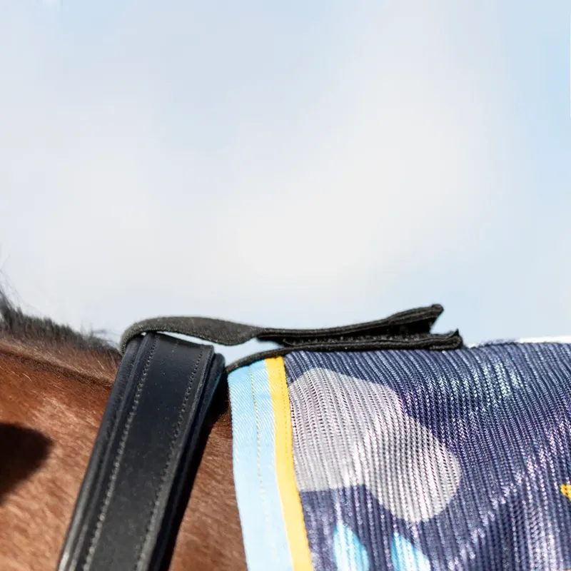 Hy StormX Original Come Rain or Shine Combi Fly Rug - Navy/Yellow-2