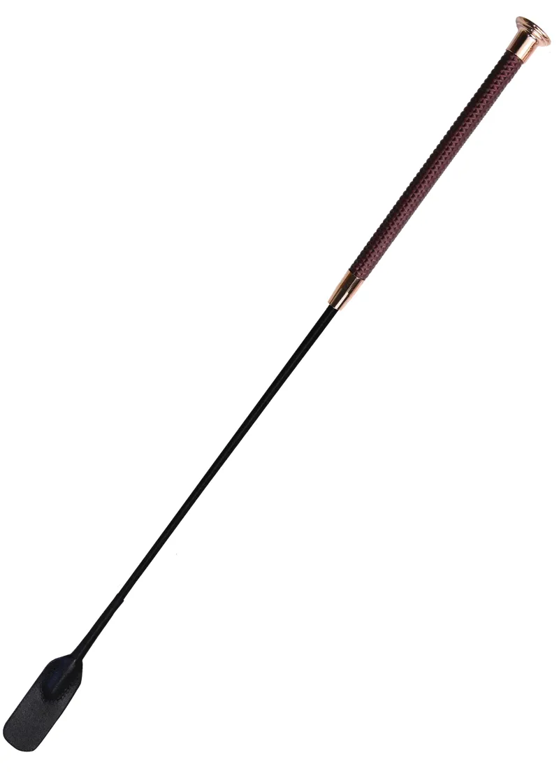 Woof Wear Diamond Riding Whip - Damson 60cm