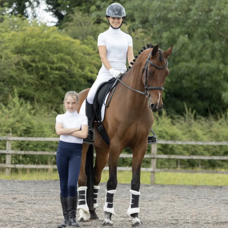 Hy Equestrian Children's Roka Regal Riding Tights - Navy-4