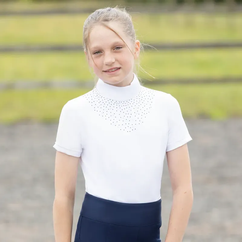 Hy Equestrian Children's Roka Regal Show Shirt - White-2