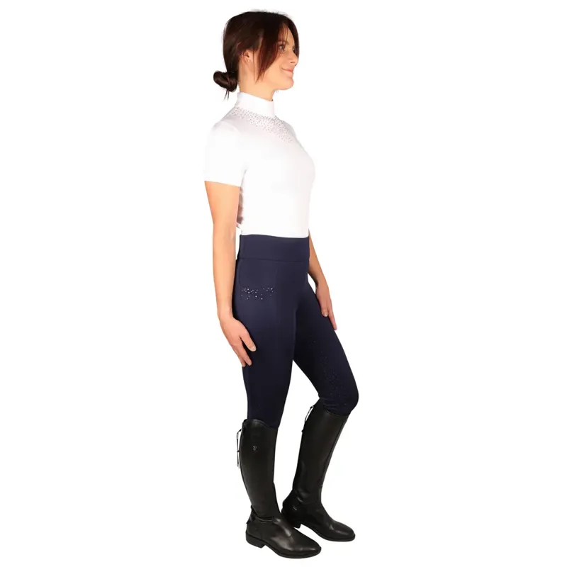 Hy Equestrian Roka Regal Ladies Riding Tights - Navy-1
