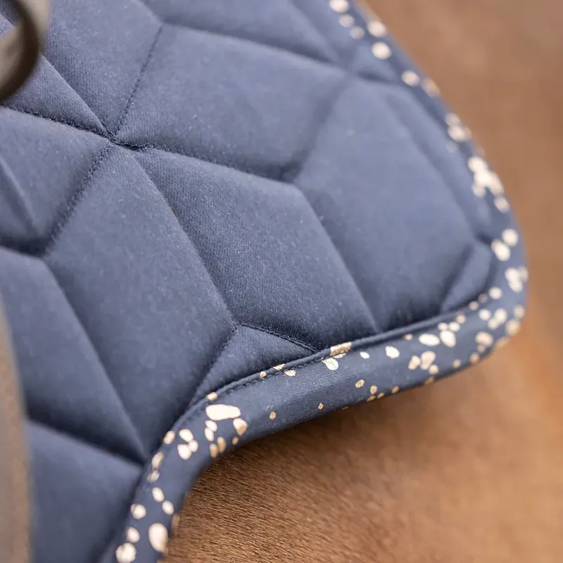 Hy Equestrian Elevate Allure Saddle Pad - Navy/Rose Gold-2