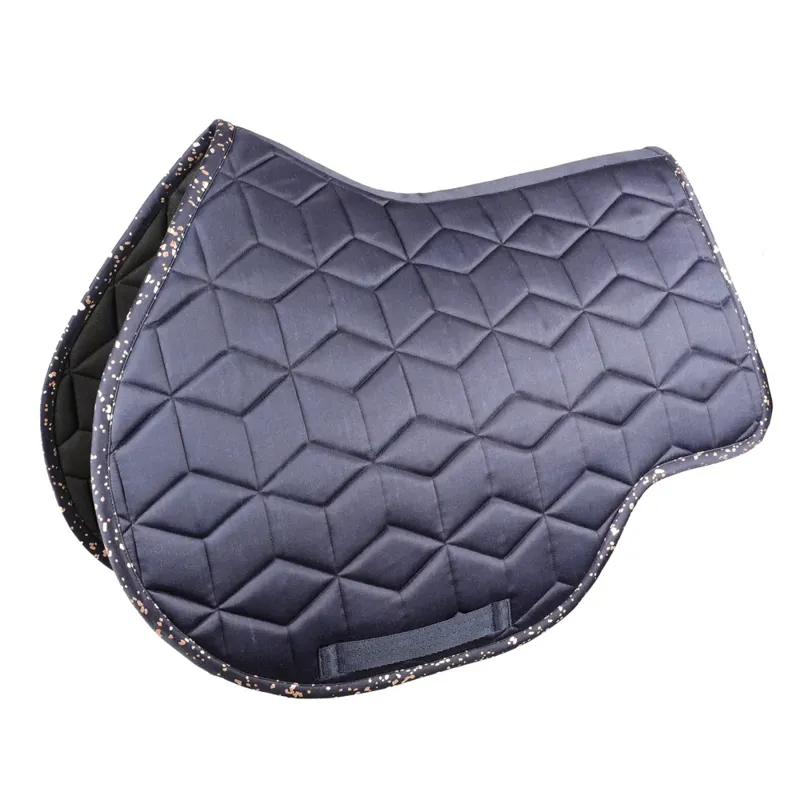 Hy Equestrian Elevate Allure Saddle Pad - Navy/Rose Gold