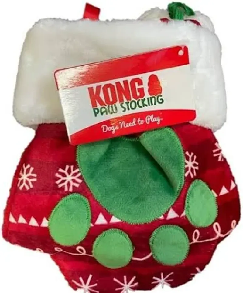 KONG Holiday Dog Stocking Paw - Stars
