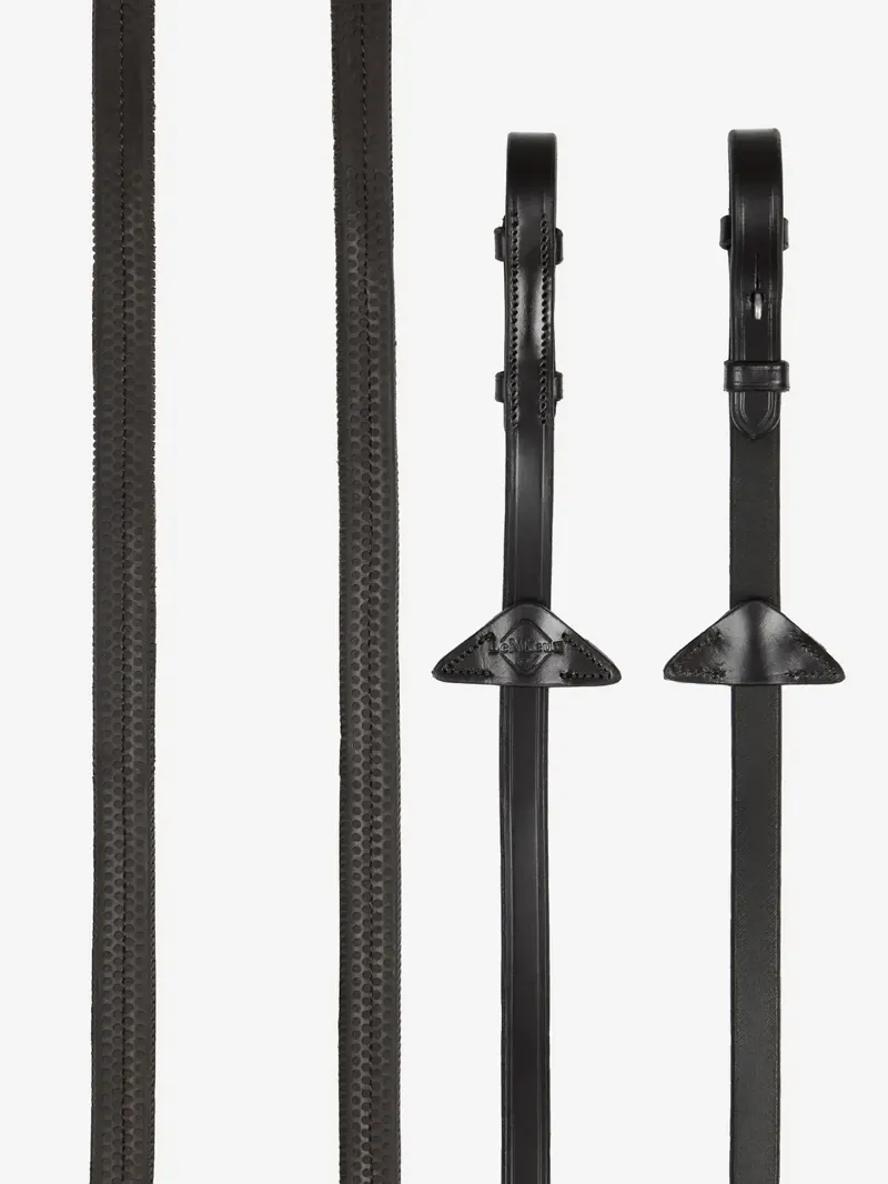 LeMieux Rubber Reins - Brown/Silver