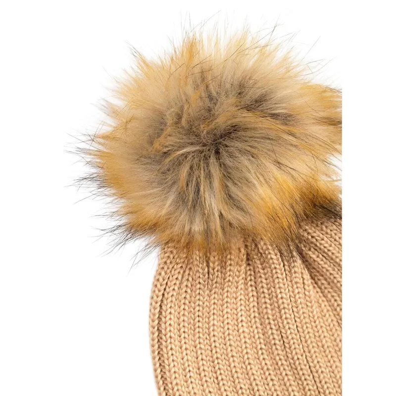 Rydale Ladies Bella Pom Pom Hat - Camel-1