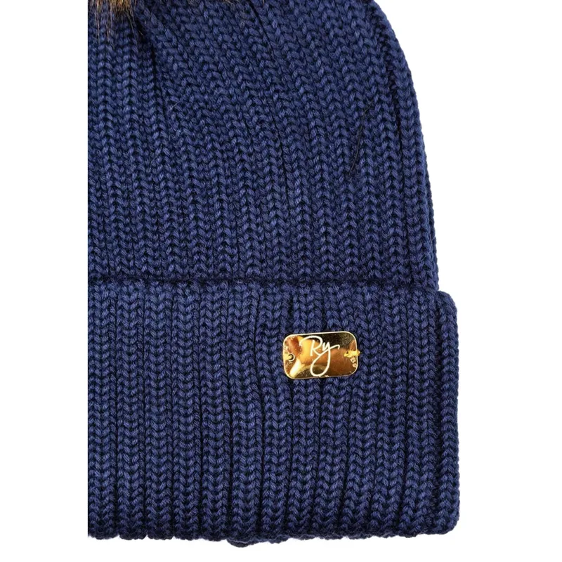Rydale Ladies Bella Pom Pom Hat - Navy/Natural-1