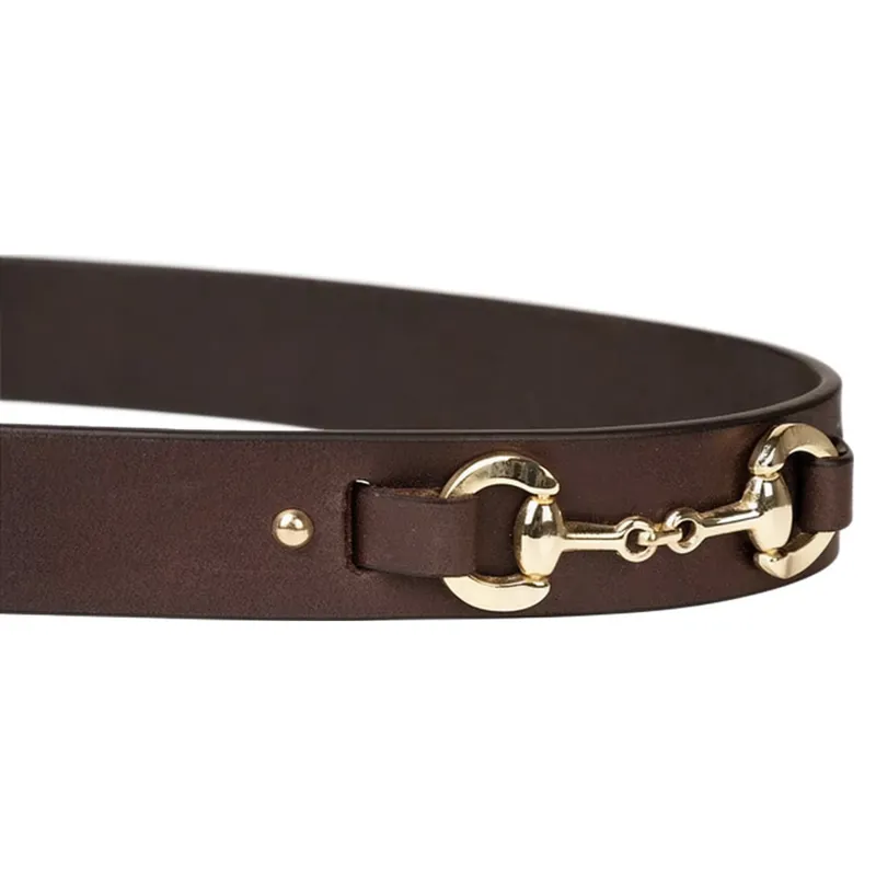 Rydale Ladies Lucinda Leather Snaffle Belt - Brown-1