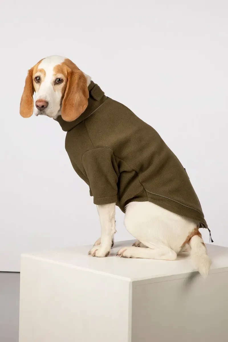 Rydale Yapham Fleece Dog Jumper - Olive
