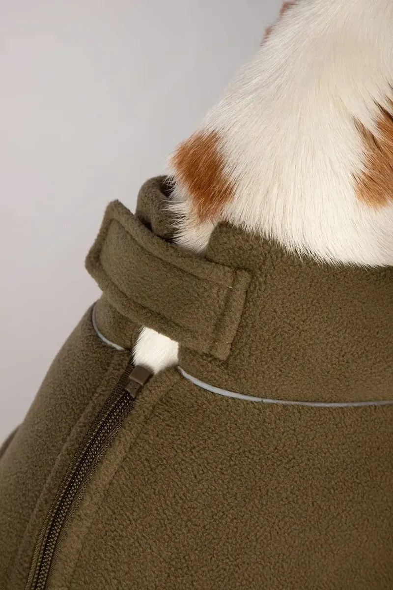 Rydale Yapham Fleece Dog Jumper - Olive-3