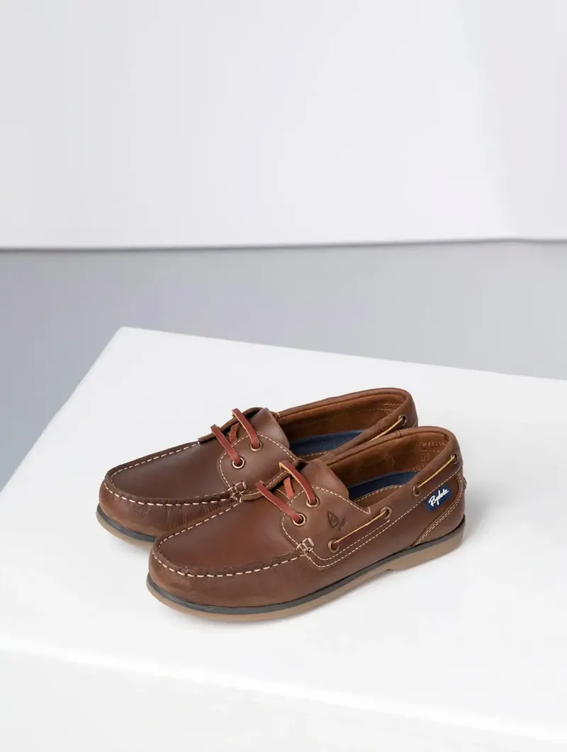 Rydale Cayton III Ladies Leather Deck Shoes - Antique Brown