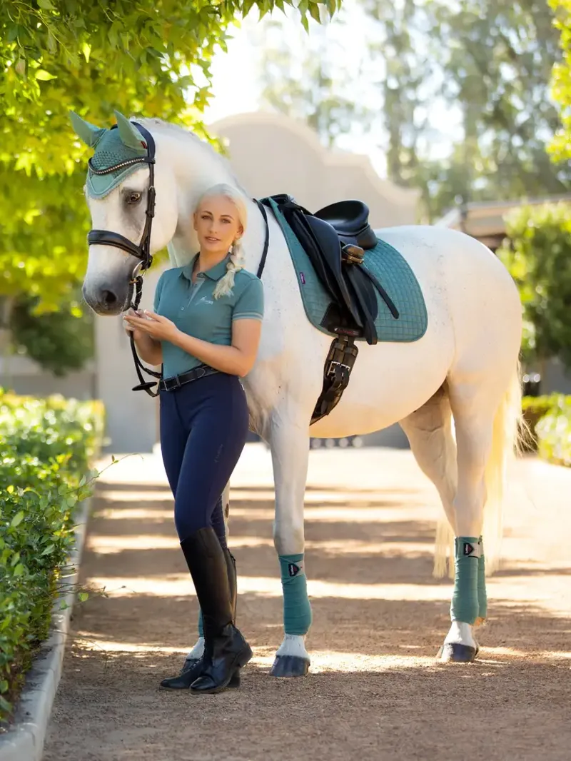 LeMieux Suede Dressage Square Saddle Pad- Sage-1