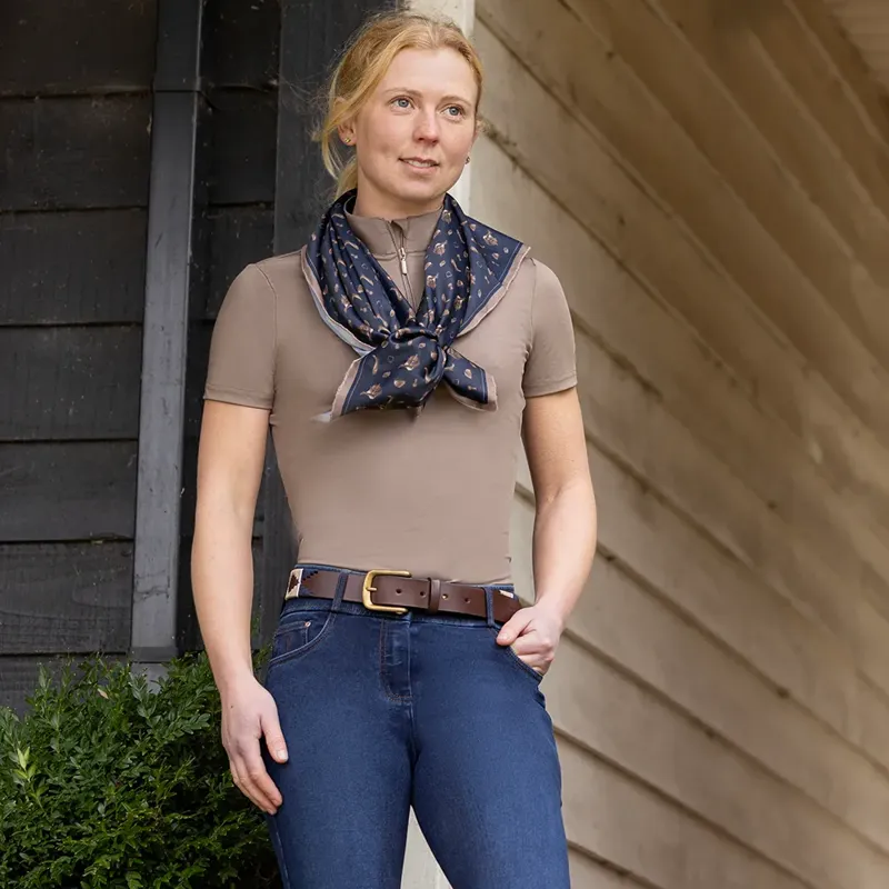 Hy Equestrian Elevate Country Scarf - Navy/Fossil-4