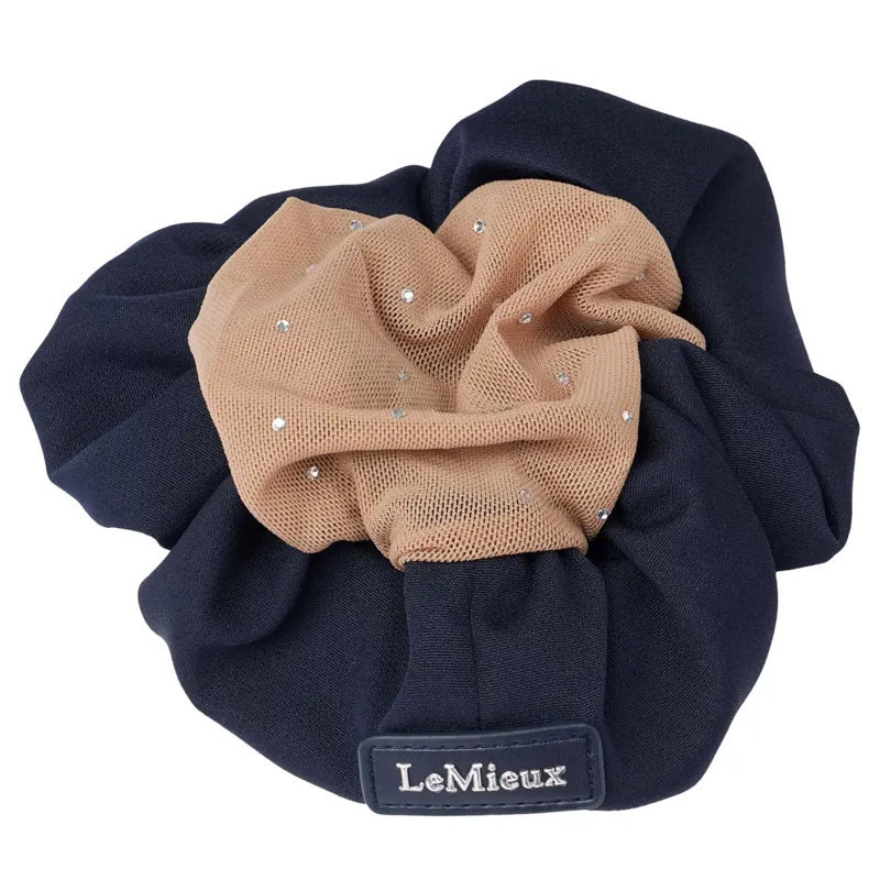 LeMieux Scrunchie with Crystal Hair Net  - Navy/Blonde -1