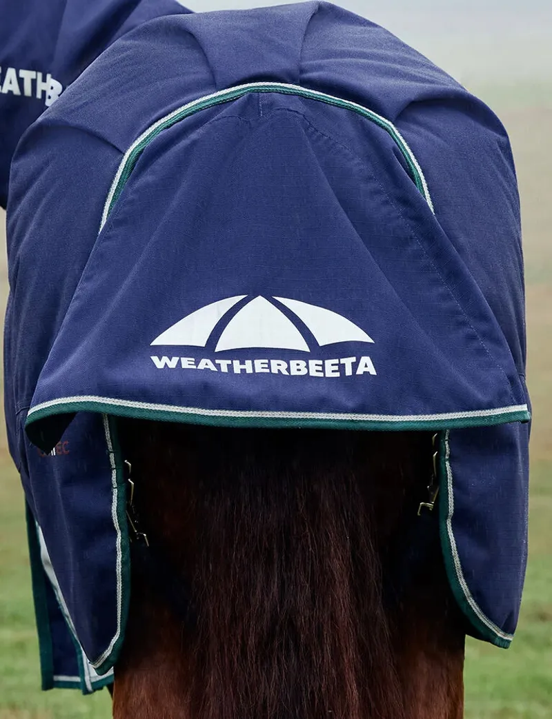 WeatherBeeta ComFiTec Plus Dynamic Turnout 100G Detach-A-Neck Rug - Navy/Forest Green-6