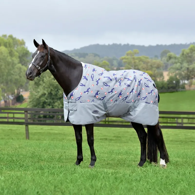 WeatherBeeta ComFiTec Tyro Standard Neck 50g Turnout Rug - Seal Print