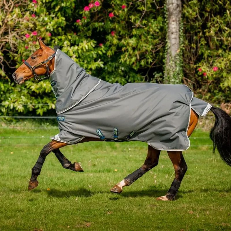 Horseware Amigo 12 Plus 250g Turnout Rug - Shadow/Navy/Lime