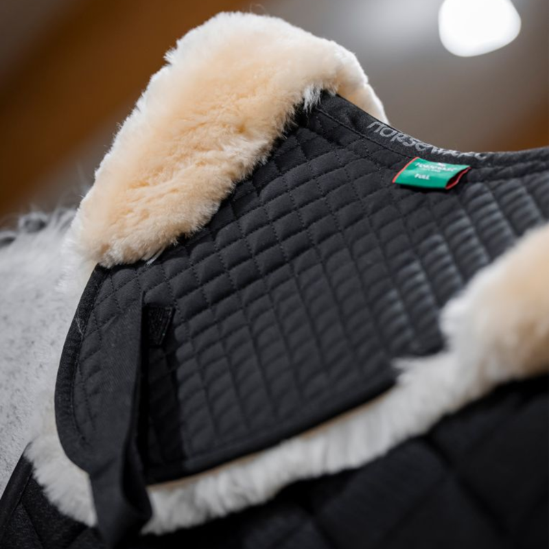 Horseware Sheepskin Halfpad - Black/Natural Large-2