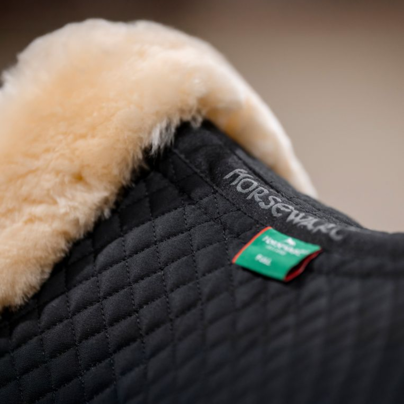 Horseware Sheepskin Halfpad - Black/Natural Large-1
