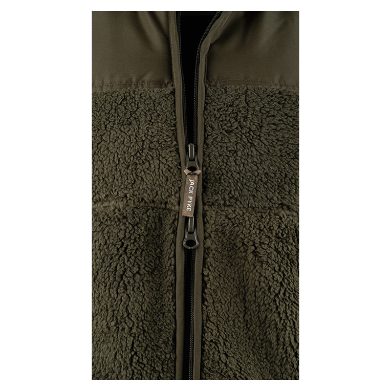 Jack Pyke Sherpa Fleece Gilet - Dark Olive-5