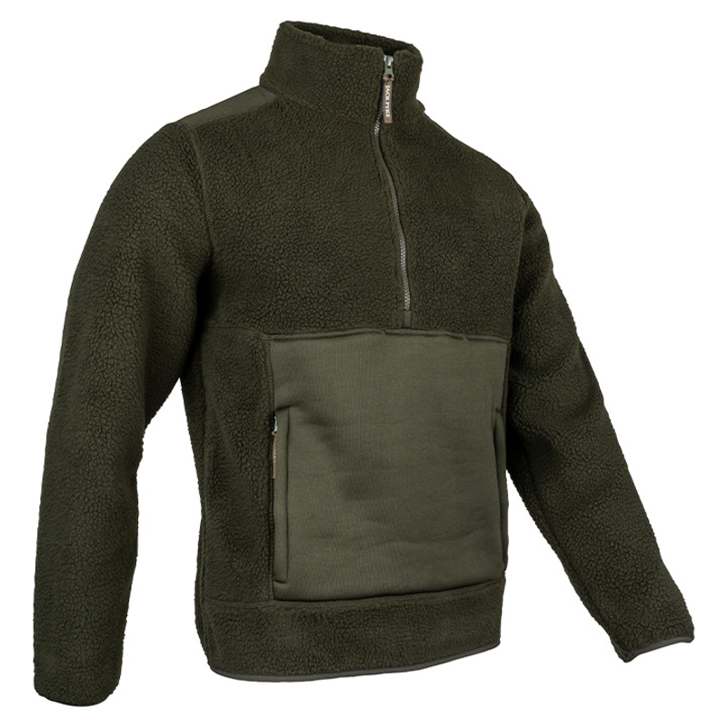 Jack Pyke Sherpa Fleece Pullover - Dark Olive-2